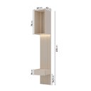 Ver imagem 3 de Ponte com Mesa de Cabeceira Planejada com Painel Ripado Samambaia CabeCasa MadeiraOriginals Offwhite