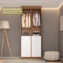Ver imagem 5 de Guarda-Roupa 2 Módulos Roupeiro Closet Sapateira 1 Porta Versatille
