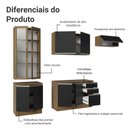 Ver imagem 5 de Armário de Cozinha Completa 270cm Rustic/preto Glamy Madesa 16