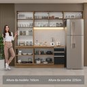 Ver imagem 6 de Armário de Cozinha Completa 270cm Rustic/preto Glamy Madesa 16
