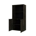 Ver imagem 5 de Armário Alto Estante com 02 Portas 161,5x80x42cm Wlae80 Carvalho Dark - Preto