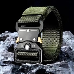 Cinto Tático Militar com Fivela de Metal - Verde - 2