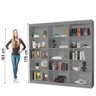 Kit 3 Estantes Livreiro Office Multiuso 12 Prateleiras Cinza J&a - 6