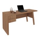 Ver imagem 2 de Mesa para Escritório com 2 Gavetas 163x74cm Me4122 Amêndoa