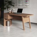 Ver imagem 5 de Mesa para Escritório com 2 Gavetas 163x74cm Me4122 Amêndoa