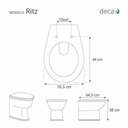 Ver imagem 2 de Tampa de Vaso Poliéster Ritz Branco para Bacia Deca