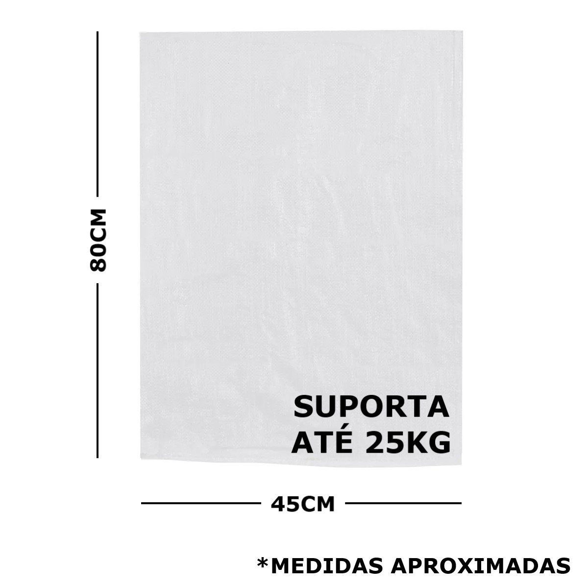 Kit 30 Saco Ráfia Entulho Construção Reciclagem 80x45cm 25kg - 2