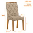 Ver imagem 2 de Cadeira para Mesa de Jantar Sarah Kit 2 Peças Ype Linho Areia – New Ceval