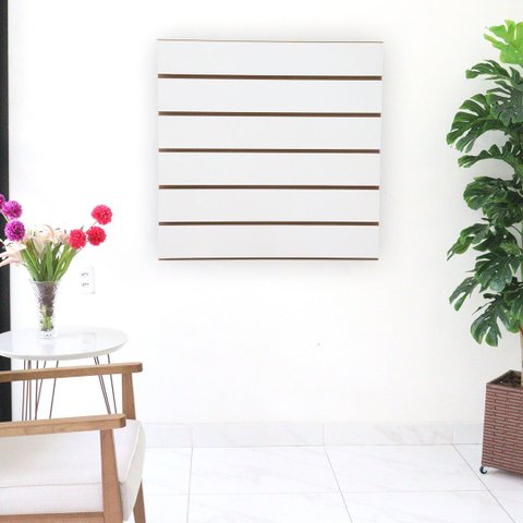 Painel Canaletado em Mdf 0,61 x 0,61m - Branco