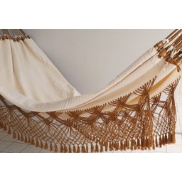 Rede de Dormir Casal Ostra Bege Caramelo - 2