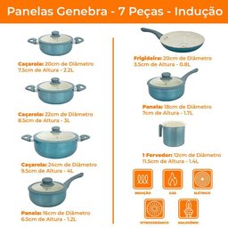 Panelas Indução Cerâmica Genebra Plus 7 Peças - Casambiente - 7
