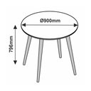 Ver imagem 2 de Mesa Veneza Redonda 900 sem Vidro Branco - Casa D