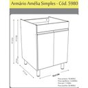Ver imagem 7 de Kit Lavanderia Rorato Amélia Com Tanque E Aéreo 2 Portas