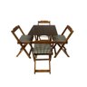 Jogo Conjunto de Mesa Dobrável 70x70cm Estofado Imbuia Xadrez - 1