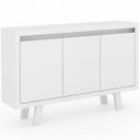 Ver imagem 2 de Balcão Armário para Escritório 3 Portas em Mdp Branco