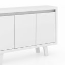 Ver imagem 3 de Balcão Armário para Escritório 3 Portas em Mdp Branco