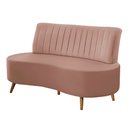 Ver imagem 2 de Sofá Decorativo 1,60m 2 Lugares Katara Veludo Rosê - Gran Belo