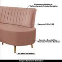 Ver imagem 4 de Sofá Decorativo 1,60m 2 Lugares Katara Veludo Rosê - Gran Belo