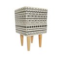 Ver imagem 2 de Cachepot Cerâmica Branco e Preto com Pés Madeira Al 25cm X L 15cm X C 15cm