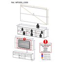 Ver imagem 6 de Rack com Painel Tv até 65" e 2 Portas Toronto Multimóveis