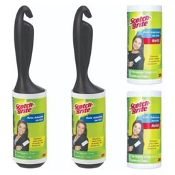 2 Rolo Adesivo Tira Pelo ScotchBrite 3m Roupa Sofa + 2 refil - 4