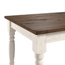 Ver imagem 3 de Mesa em Madeira Maciça com Pés Torneados Branco Envelhecido