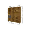 Ver imagem 3 de Kit de Cozinha Compacta 3nichos Microondas C-6portas e 2gavetas Ripado 183x212cm Freijo-off White