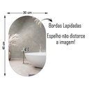 Ver imagem 3 de Espelho Oval Decorativo Vidro Lapidado Banheiro Quarto Sala 40 X 30 Cm
