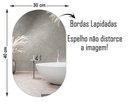 Ver imagem 3 de Espelho Oval Decorativo Vidro Lapidado Banheiro Quarto Sala 40 X 30 Cm