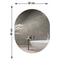 Ver imagem 2 de Espelho Oval Decorativo Vidro Lapidado Banheiro Quarto Sala 40 X 30 Cm