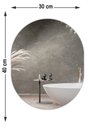 Ver imagem 2 de Espelho Oval Decorativo Vidro Lapidado Banheiro Quarto Sala 40 X 30 Cm