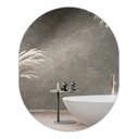 Ver imagem 1 de Espelho Oval Decorativo Vidro Lapidado Banheiro Quarto Sala 40 X 30 Cm