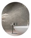 Ver imagem 1 de Espelho Oval Decorativo Vidro Lapidado Banheiro Quarto Sala 40 X 30 Cm