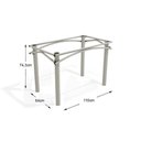 Ver imagem 6 de Conjunto: Mesa Sala Jantar Elba Tampo Madeirado C/ Vidro 160cm e 6 Cadeiras Noruega Niquel/freijo