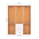Ver imagem 5 de Cômoda 868 4 Gavetas e 1 Porta com Guarda Roupa Casal Milão 6 Portas Branco Brilho - Poquema