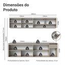Ver imagem 3 de Armário de Cozinha Completa 240 Cm Suspenso Nice Madesa 05 Crema