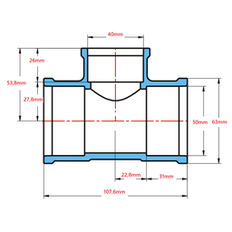 Te Redução Soldavel 50x40mm Krona - 2