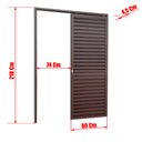Ver imagem 2 de Porta de Correr Suspensa Veneziana Esq L.25 Marrom Corten 210x80 Brimak