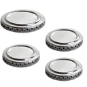 Ver imagem 1 de 4 Tampas Espalhadores de Alumínio para Boca de Fogão Atlas Mônaco, 2 Pequenas/ 2 Grandes