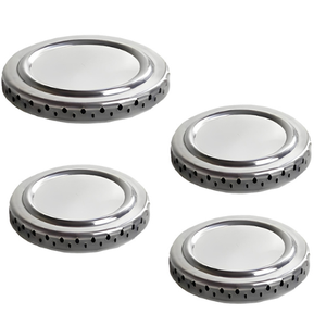 4 Tampas Espalhadores de Alumínio para Boca de Fogão Atlas Mônaco, 2 Pequenas/ 2 Grandes