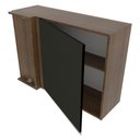 Ver imagem 2 de Armário Aéreo de Canto Glamy 1 Porta Rustic/Preto Madesa