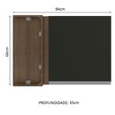 Ver imagem 6 de Armário Aéreo de Canto Glamy 1 Porta Rustic/Preto Madesa