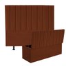 Kit Cabeceira e Calçadeira Baú King 195cm Cancun Suede Terracota - D A DECOR - 1