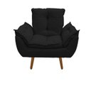 Ver imagem 2 de Conjunto 01 Poltrona Opala Decorativa + 01 Puff Quadrado Decorativo Suede