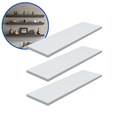 Ver imagem 2 de Kit 3 Prateleira Branca 50X15 + Suporte Flutuante Mdf Organizadora Decoração Cozinha Banheiro Sala