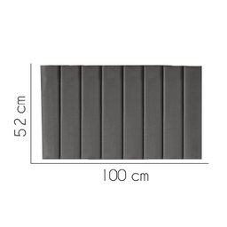 Painel Estofada Carla 100CM Solteiro Courino Cinza - D A DECOR - 2