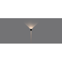 Arandela Led Wall Plus Preta 1 Facho Aberto e 1 Facho Fechados Stella - 1