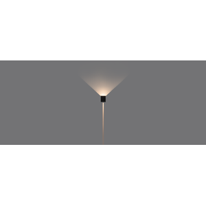 Arandela Led Wall Plus Preta 1 Facho Aberto e 1 Facho Fechados Stella