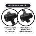 Ver imagem 6 de Ducha Preta Quadrada Inox 20x20 Desviador Chuveirinho Aquecimento a Gás Área Externo Creatore Metais
