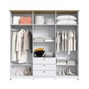 Ver imagem 5 de Conjunto Quarto Casal Completo 3 Peças 6 Portas 7 Gavetas Americano Cor Branco - Decibal Móveis